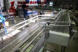 Система пластинчатых конвейеров для пивзавода