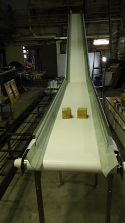 Ленточный наклонный+прямой конвейер